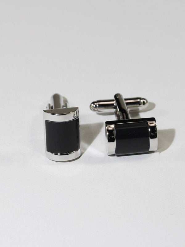 1pair Fashionable Two Tone Cufflinks For Men For Daily Decoration