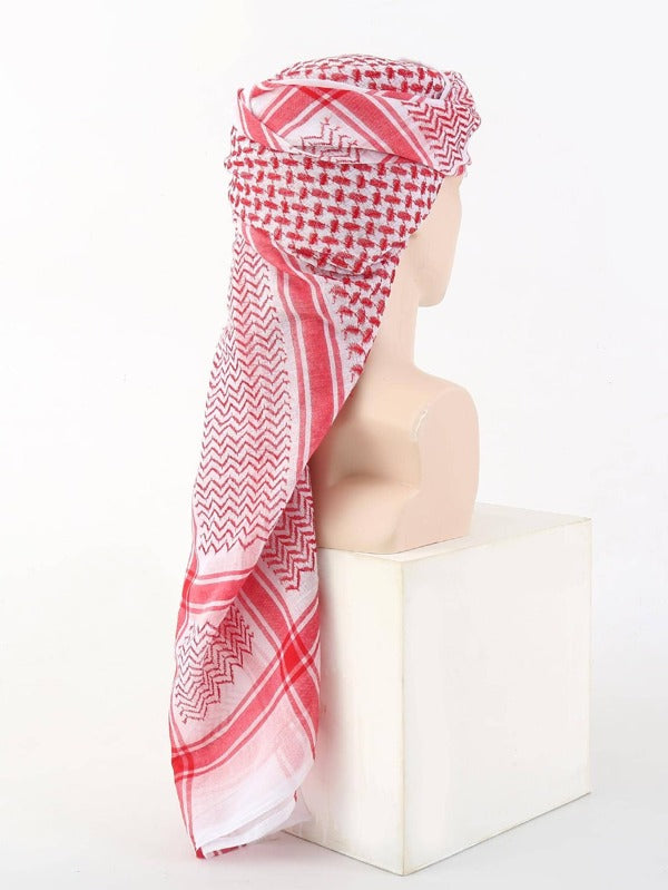 Men Geometric Print Head Scarf