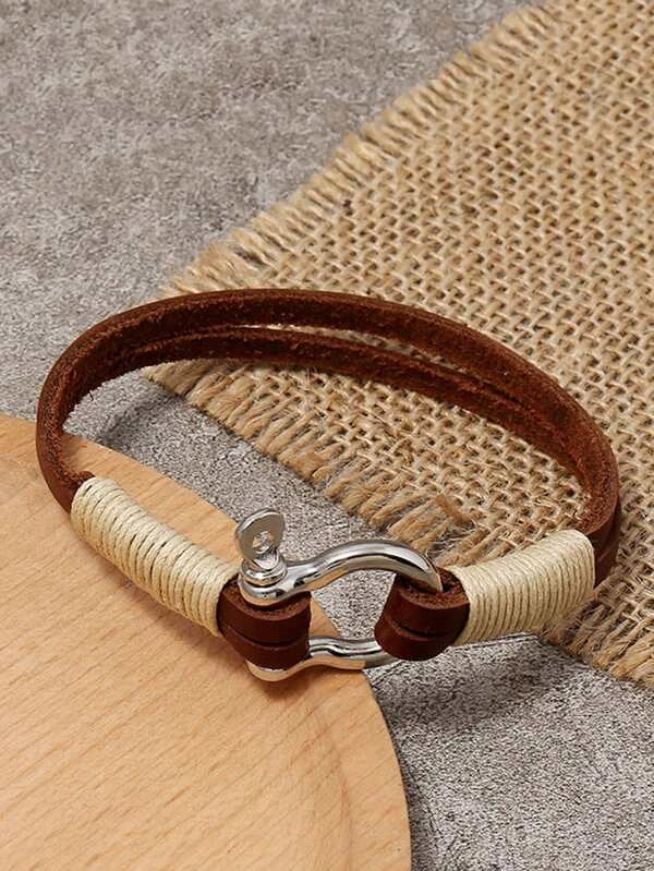 Men PU Leather Bracelet