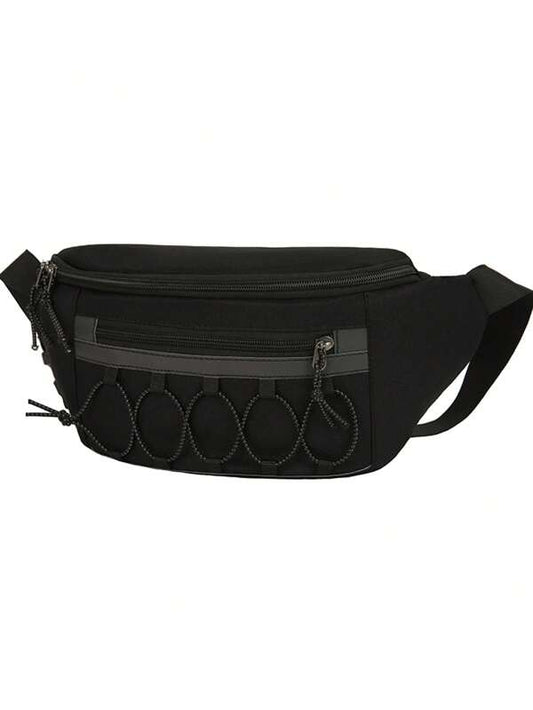 Large Fanny Pack Black Adjustable Strap For Daily Sling Purse