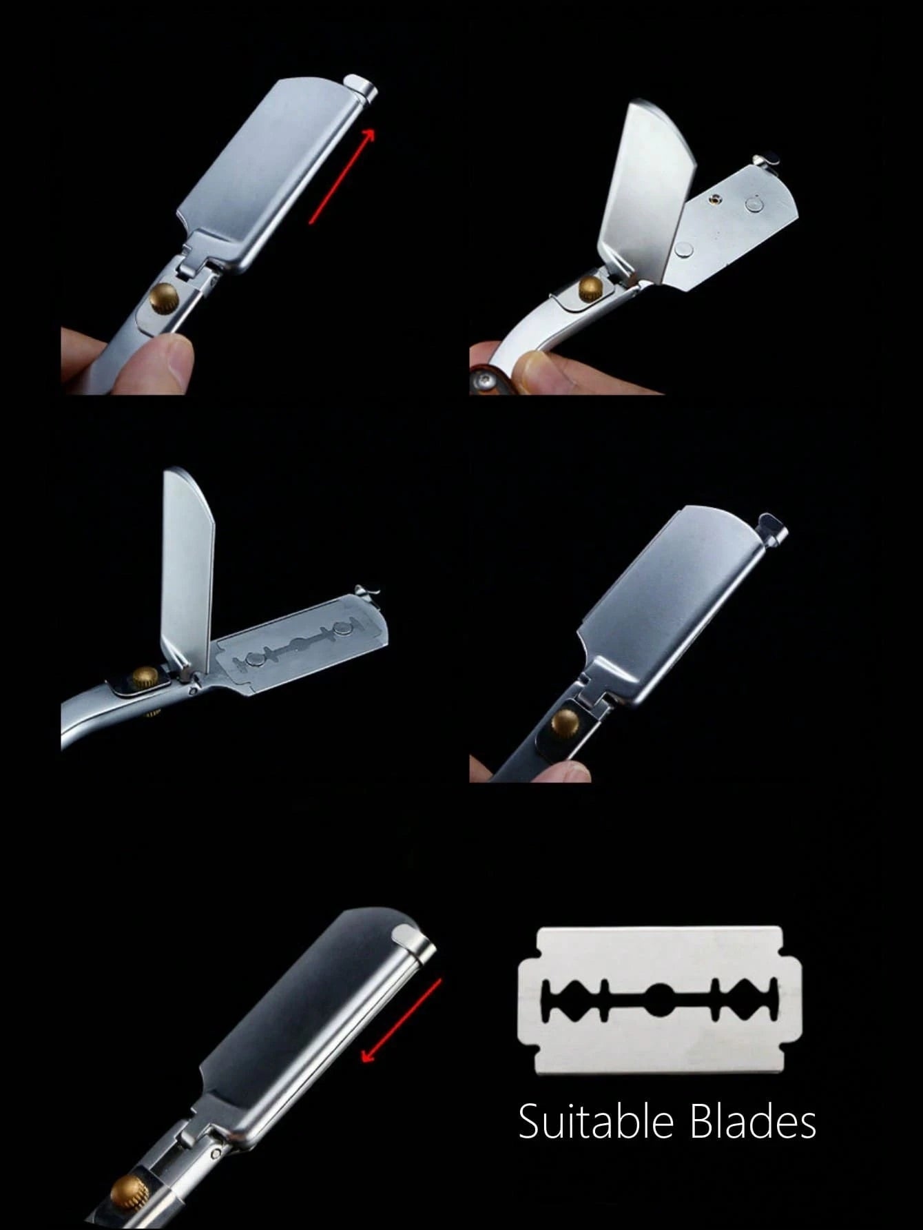1pc Men Foldable Safety Razor, Manual Razor Without Blade