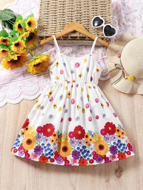 Toddler Girls Floral Print Cami Dress