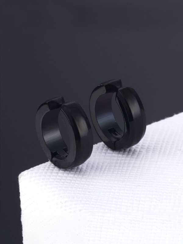 Men Minimalist Ear Cuffs 1pair Cool Ear Clips For Beautiful Earrings That Don't Require Piercings Stainless Steel for Jewelry Gift