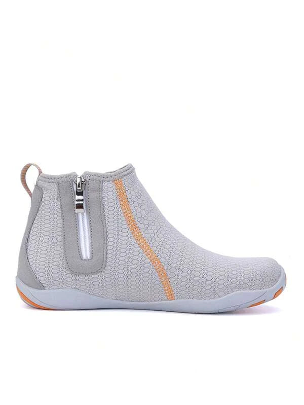 Sport Aqua Shoes For Women, Geometric Pattern Zipper Side Water Shoes