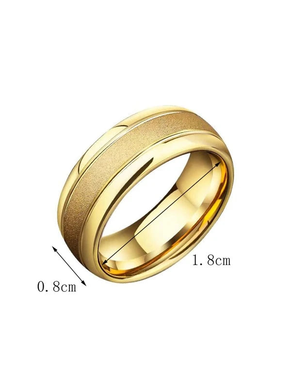 Fashionable and Popular Men Textured Ring Stainless Steel for Jewelry Gift and for a Stylish Look