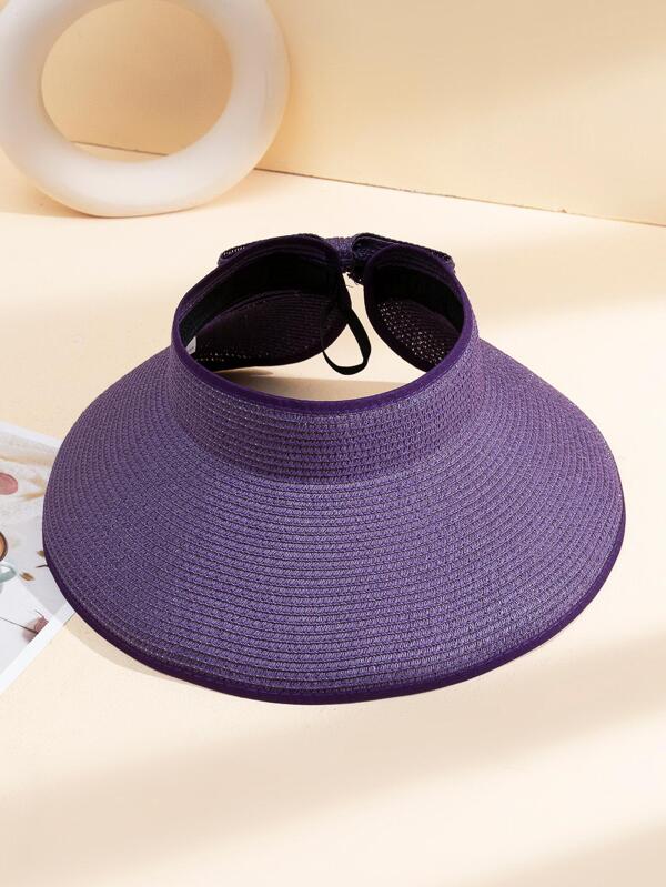 Solid Straw Visor Hat