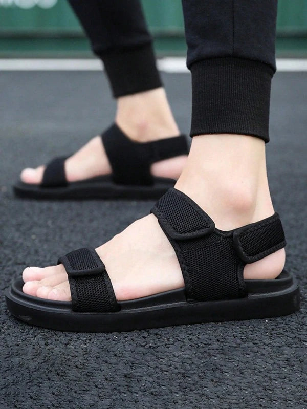 Fashionable Sport Sandals For Men, Hook-and-loop Fastener Strap Outdoor Sandals