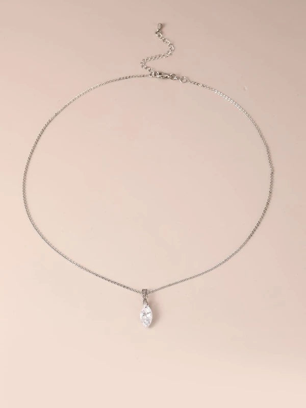 Cubic Zirconia Charm Necklace