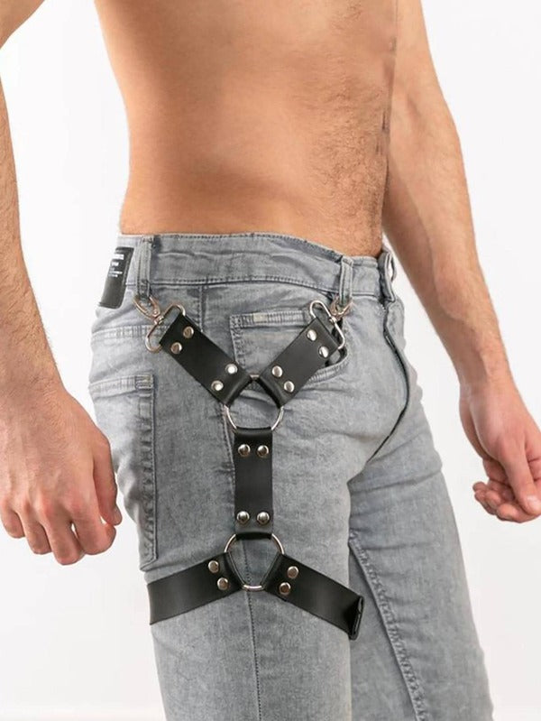 Men Ring Linked Garter Belt