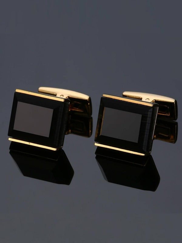 1pair Fashion Square Decor Cufflinks For Men For Gift