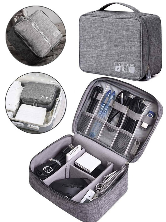 Portable Cable Bag USB Organizer Gadget Wires Charger Storage Pouch Tote Travel Accessories Pack