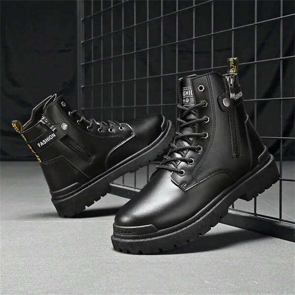 Autumn Outdoor Motorcycle Boots Men's High-top Casual Sports Shoes, Fashionable And Comfortable