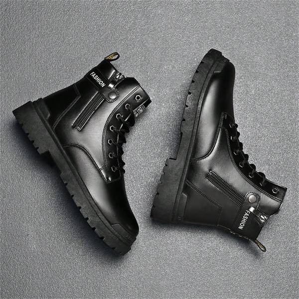 Autumn Outdoor Motorcycle Boots Men's High-top Casual Sports Shoes, Fashionable And Comfortable