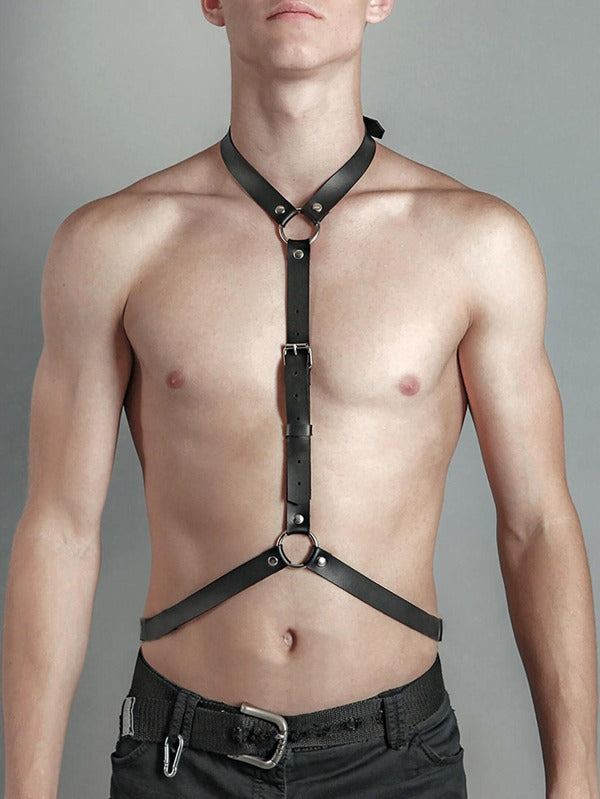 Men Ring Linked Harness Belt