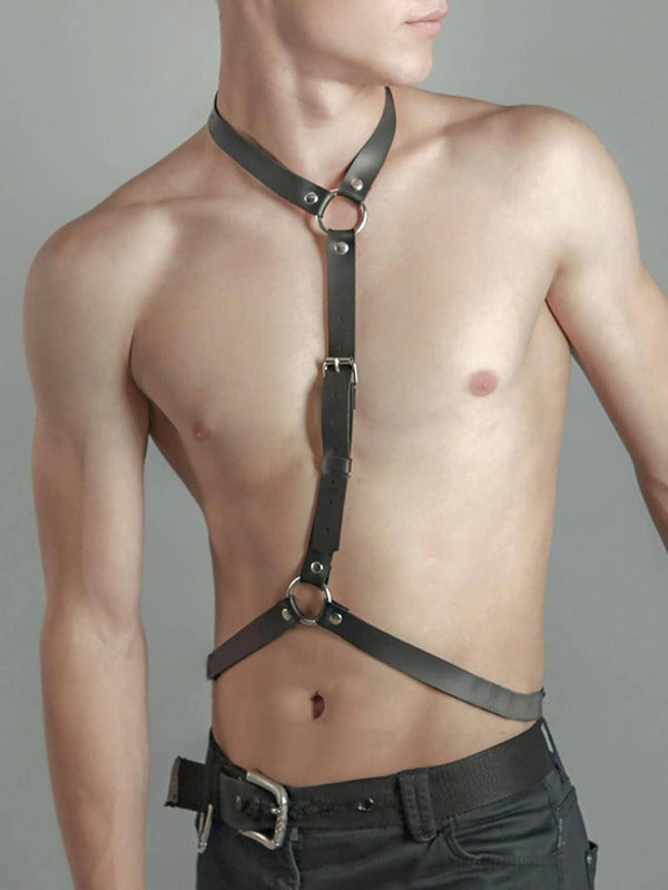 Men Ring Linked Harness Belt