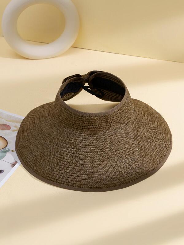 Solid Straw Visor Hat