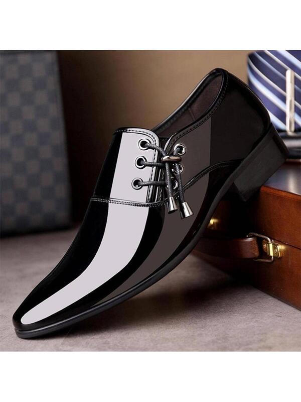 Business Oxford Shoes For Men, Lace-up Front Dress Shoes