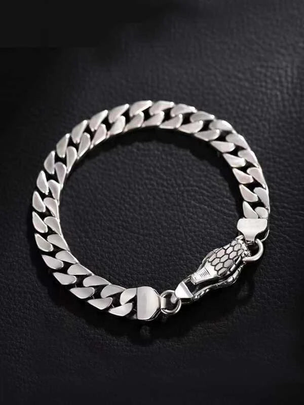 Men Skull & Snake Decor Bracelet