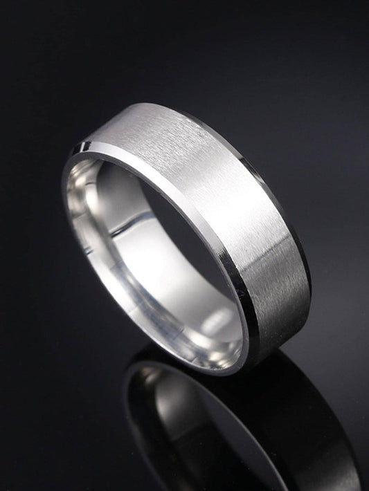 Men Minimalist Textured Ring