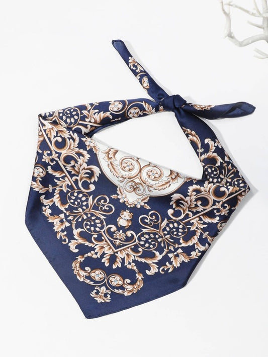 Men Scroll Print Bandana