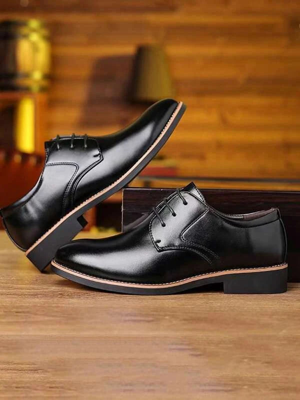 Business Derby Shoes For Men, Lace-up Front Dress Shoes