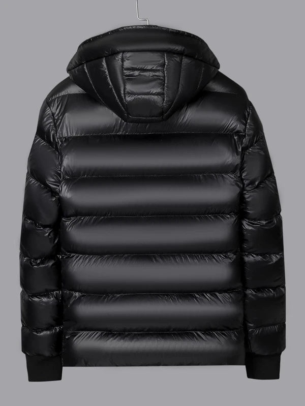 Manfinity Homme Men 1pc Zipper Hooded Puffer Coat