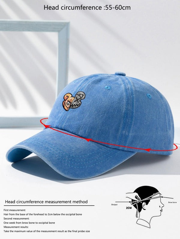 1pc Men Cartoon Graphic Casual Style Baseball Cap, For Daily Life