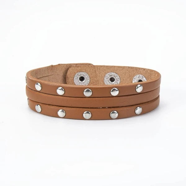 1pc Simple European And American Style New Braided Multi-layer Pu Leather Bracelet For Men And Women Daily Wear