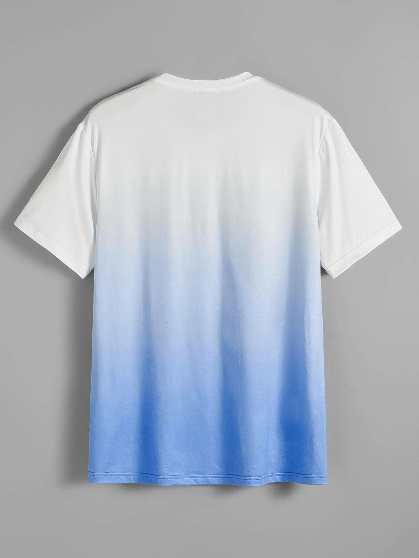 Men Slogan Graphic Ombre Tee