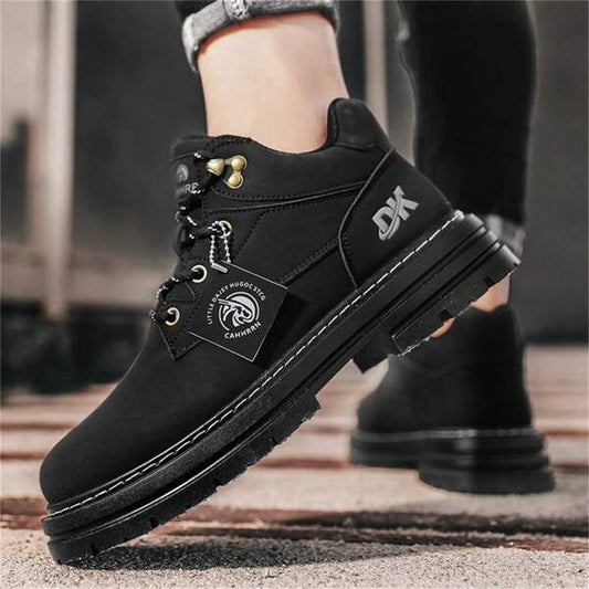 Men's Autumn And Winter Fashionable Casual Motorcycle Boots With Laces