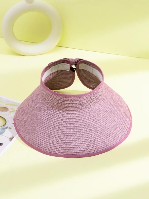 Solid Straw Visor Hat