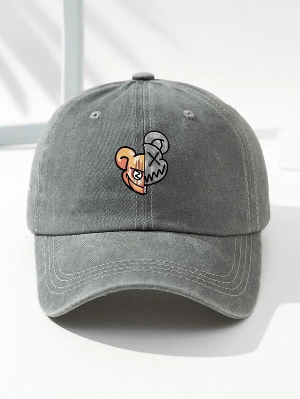 1pc Men Cartoon Graphic Casual Style Baseball Cap, For Daily Life