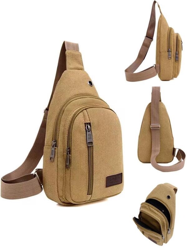 Mini Chest Bag Canvas Bag 2023 New Men's Crossbody Bag Men's Single Shoulder Bag