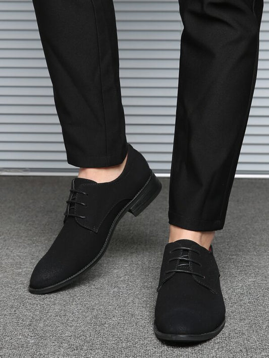 Men Minimalist Lace-up Front Dress Shoes