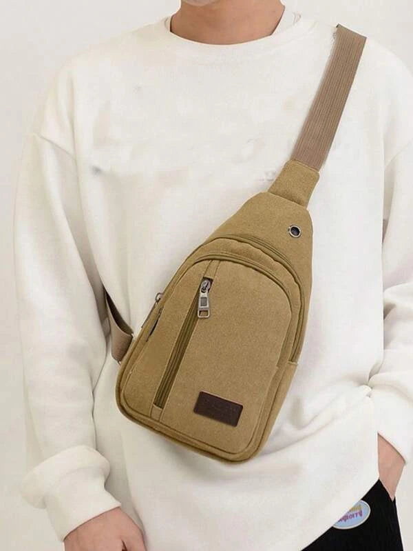 Mini Chest Bag Canvas Bag 2023 New Men's Crossbody Bag Men's Single Shoulder Bag