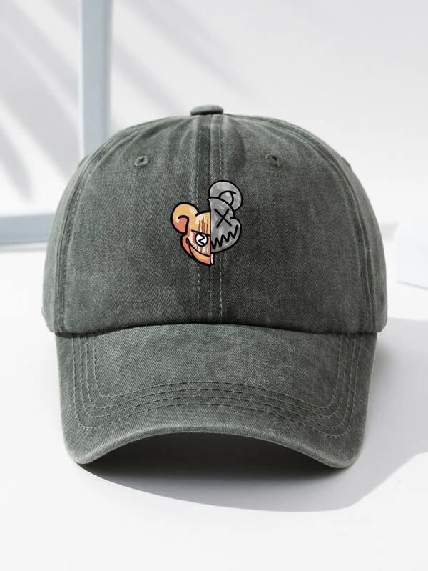 1pc Men Cartoon Graphic Casual Style Baseball Cap, For Daily Life