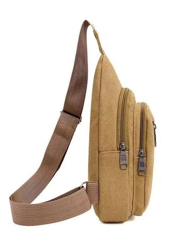 Mini Chest Bag Canvas Bag 2023 New Men's Crossbody Bag Men's Single Shoulder Bag