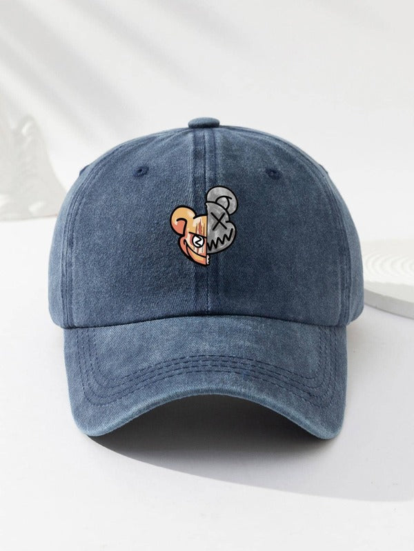 1pc Men Cartoon Graphic Casual Style Baseball Cap, For Daily Life