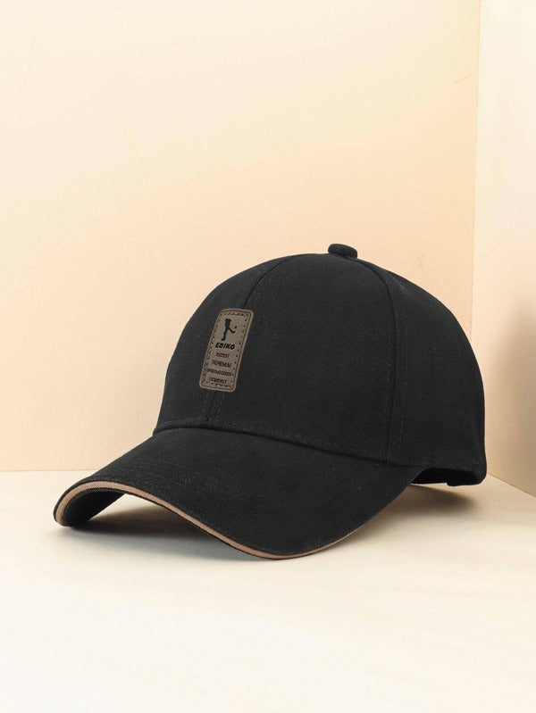 Men Letter Patch Decor Baseball Cap