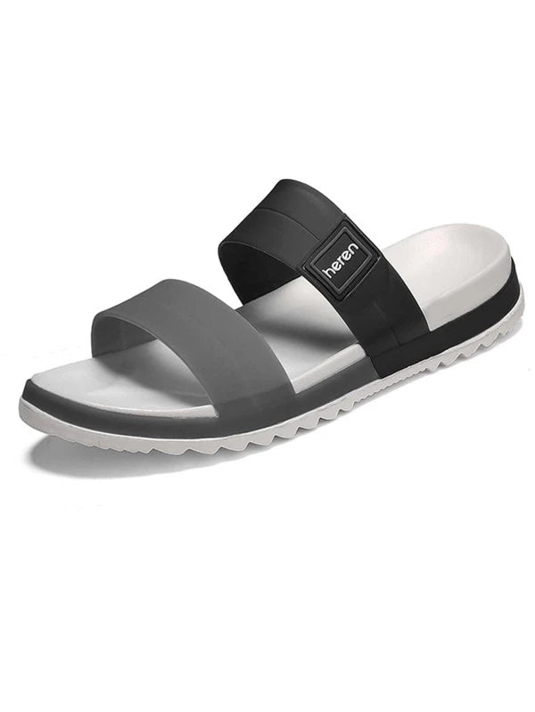 Men Letter Graphic Double Strap Slides