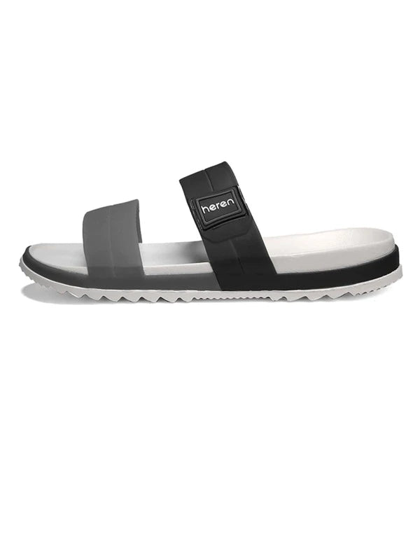 Men Letter Graphic Double Strap Slides