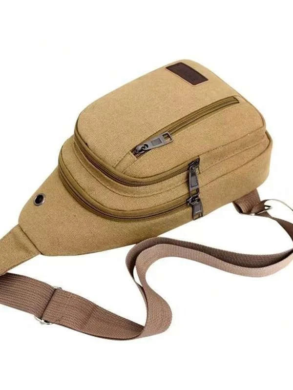 Mini Chest Bag Canvas Bag 2023 New Men's Crossbody Bag Men's Single Shoulder Bag