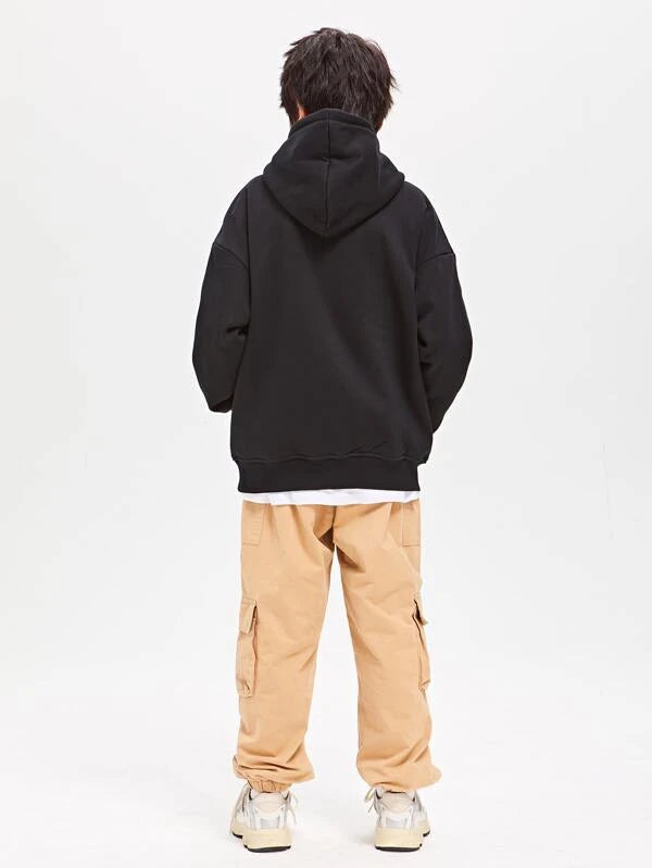 Boys Patched Detail Flap Pocket Thermal Cargo Pants