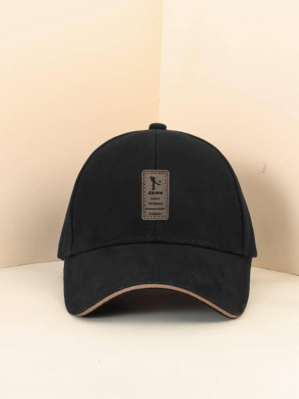 Men Letter Patch Decor Baseball Cap