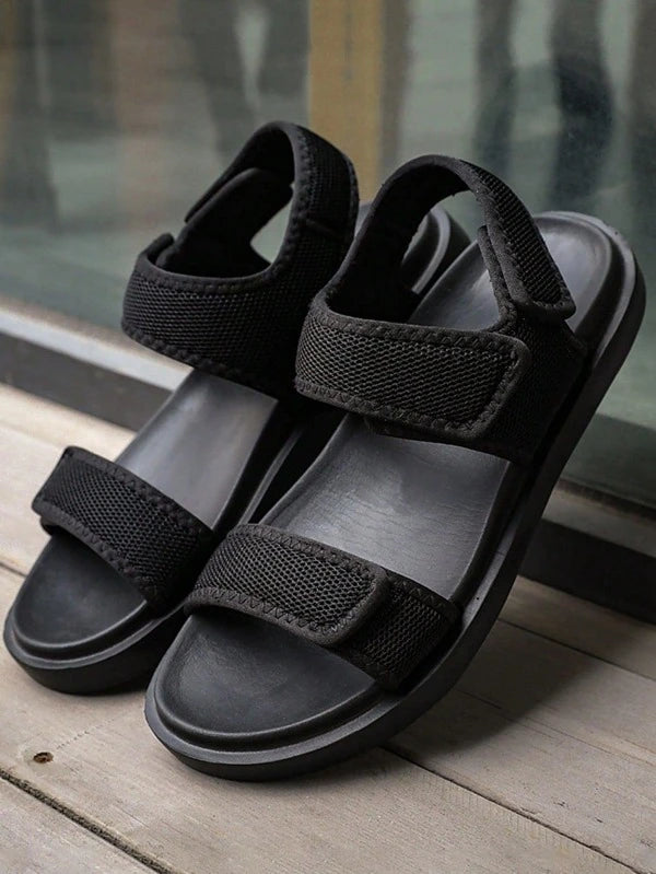 Fashionable Sport Sandals For Men, Hook-and-loop Fastener Strap Outdoor Sandals