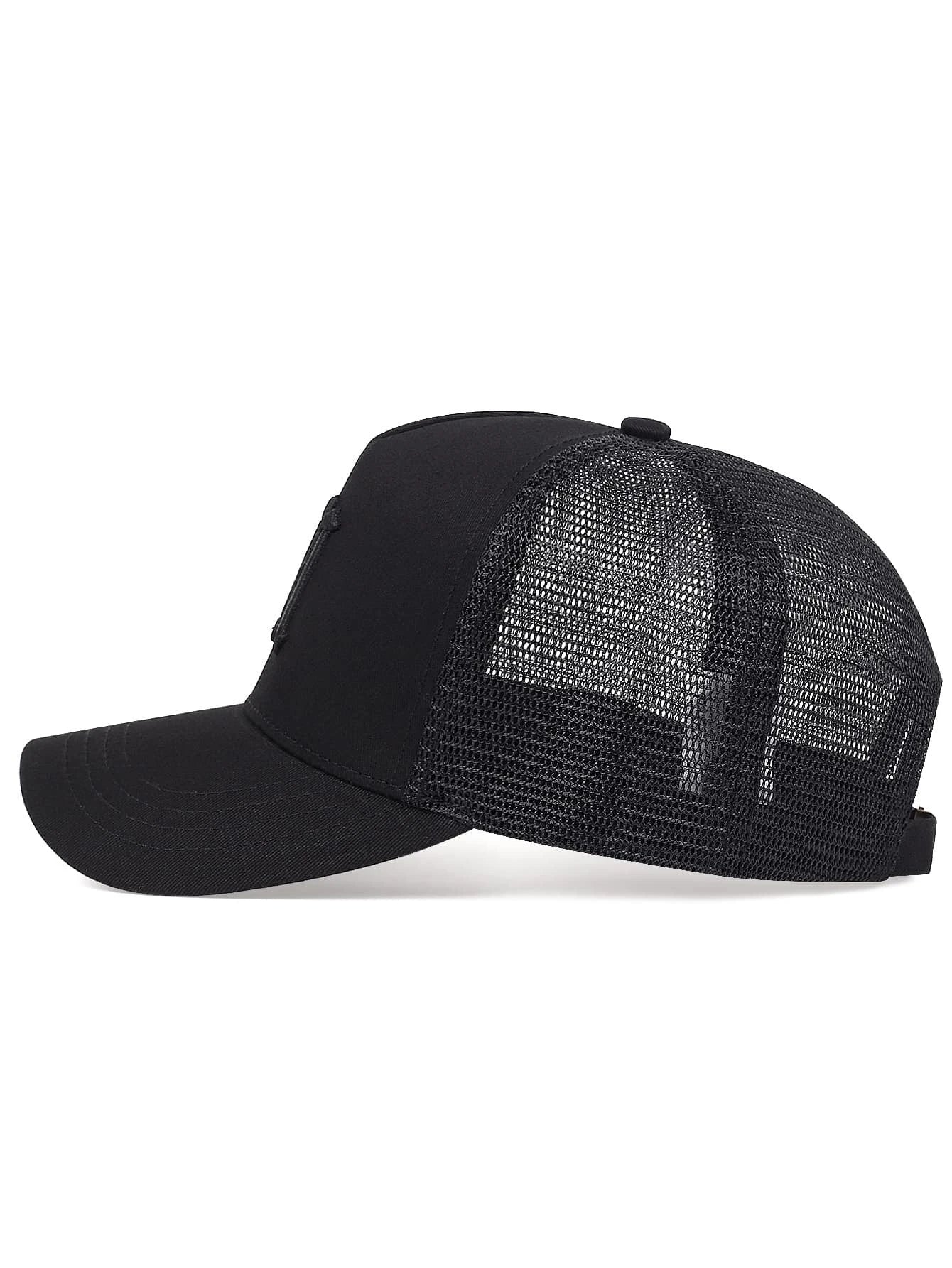 Men Letter Embroidery Trucker Hat