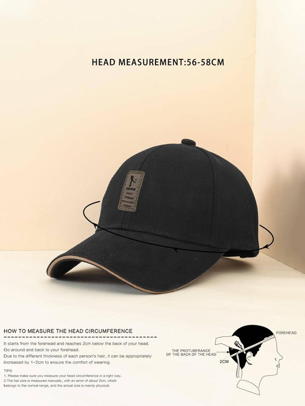 Men Letter Patch Decor Baseball Cap