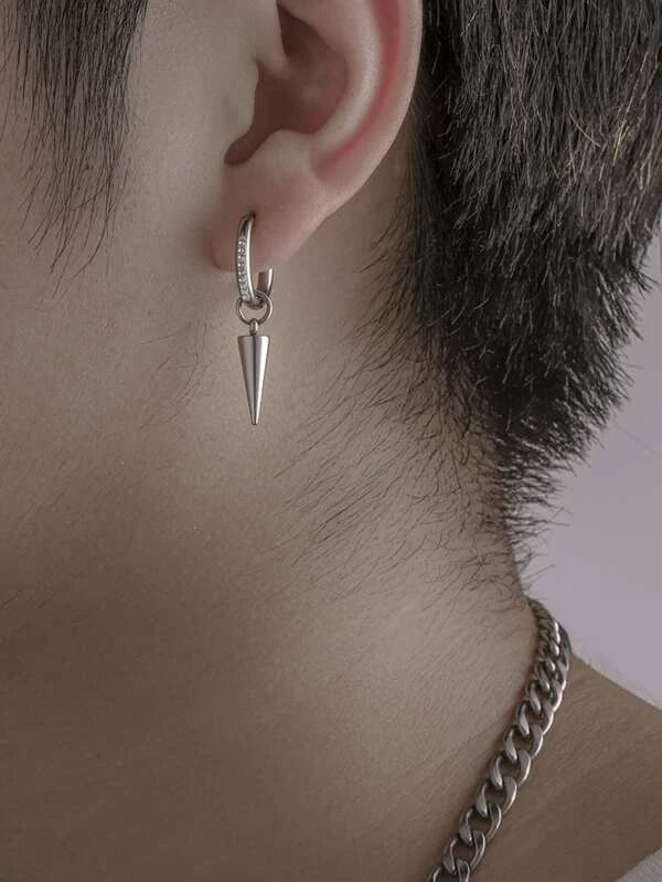 Men Cone Drop Earrings