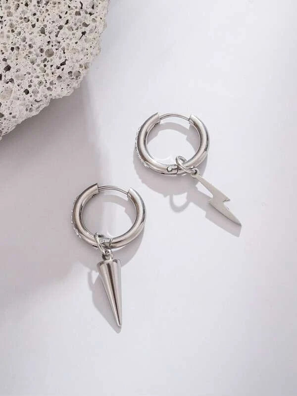 Men Cone Drop Earrings