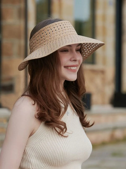 Hollow Out Straw Visor Hat